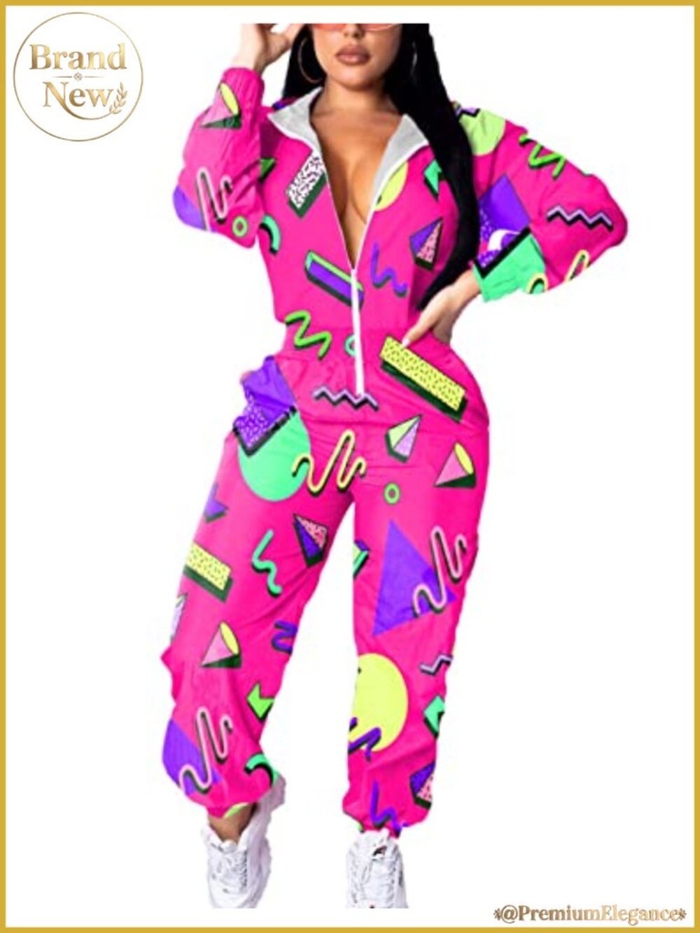 Women's Pullover Hoodie Jumpsuit Zip Jacket Tracksuit Set Polyester Spandex